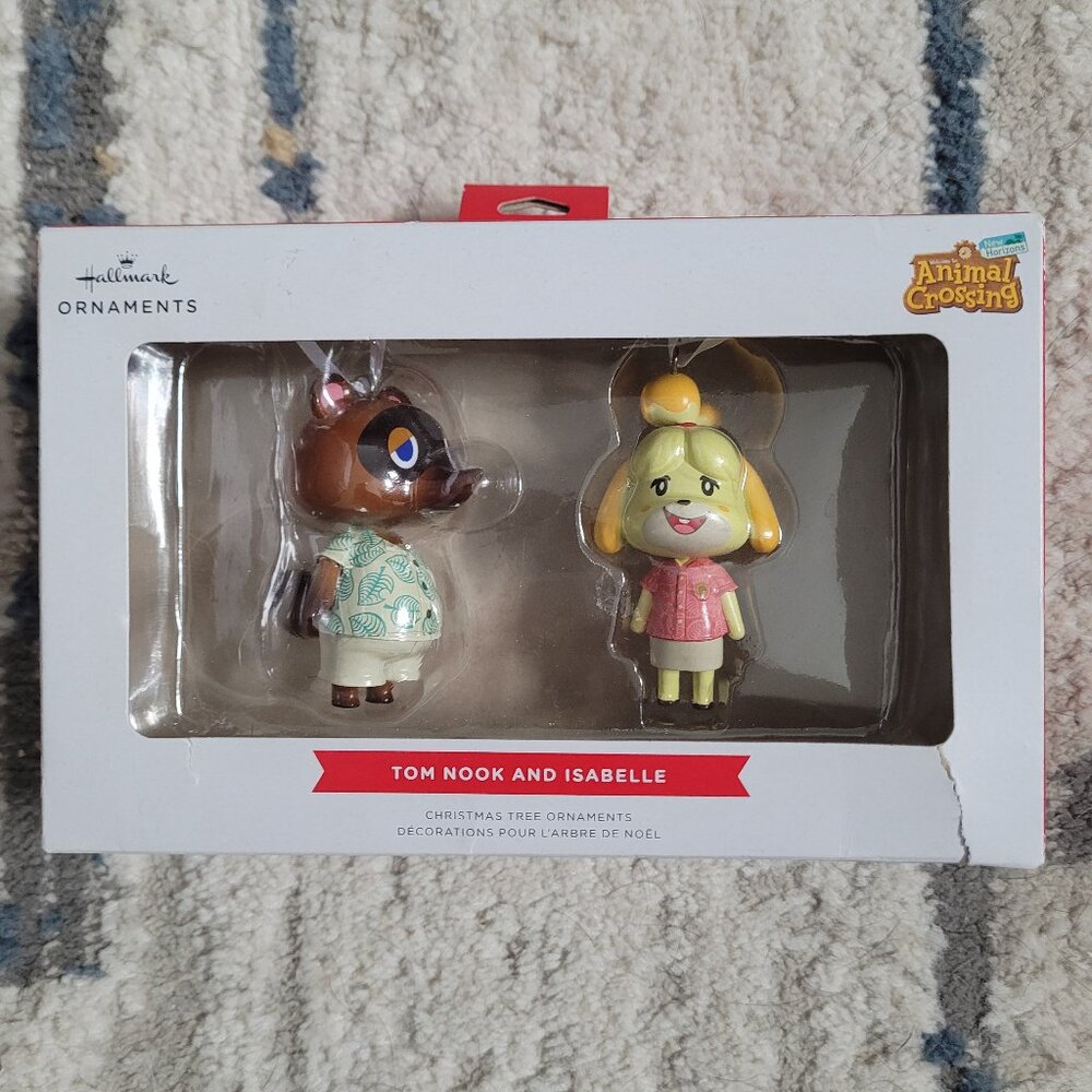 Hallmark Ornaments Nintendo Animal Crossing Horizons Tom Nook & Isabelle new